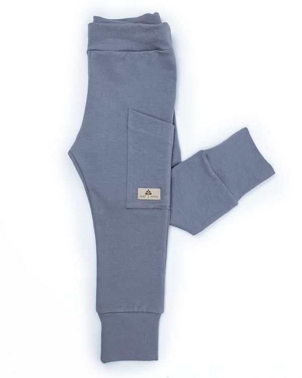 Spodnie basic z dzianiny dresowej - cement