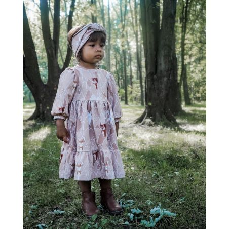 Opaska pleciona dziecięca - las brzoskwiniowy
