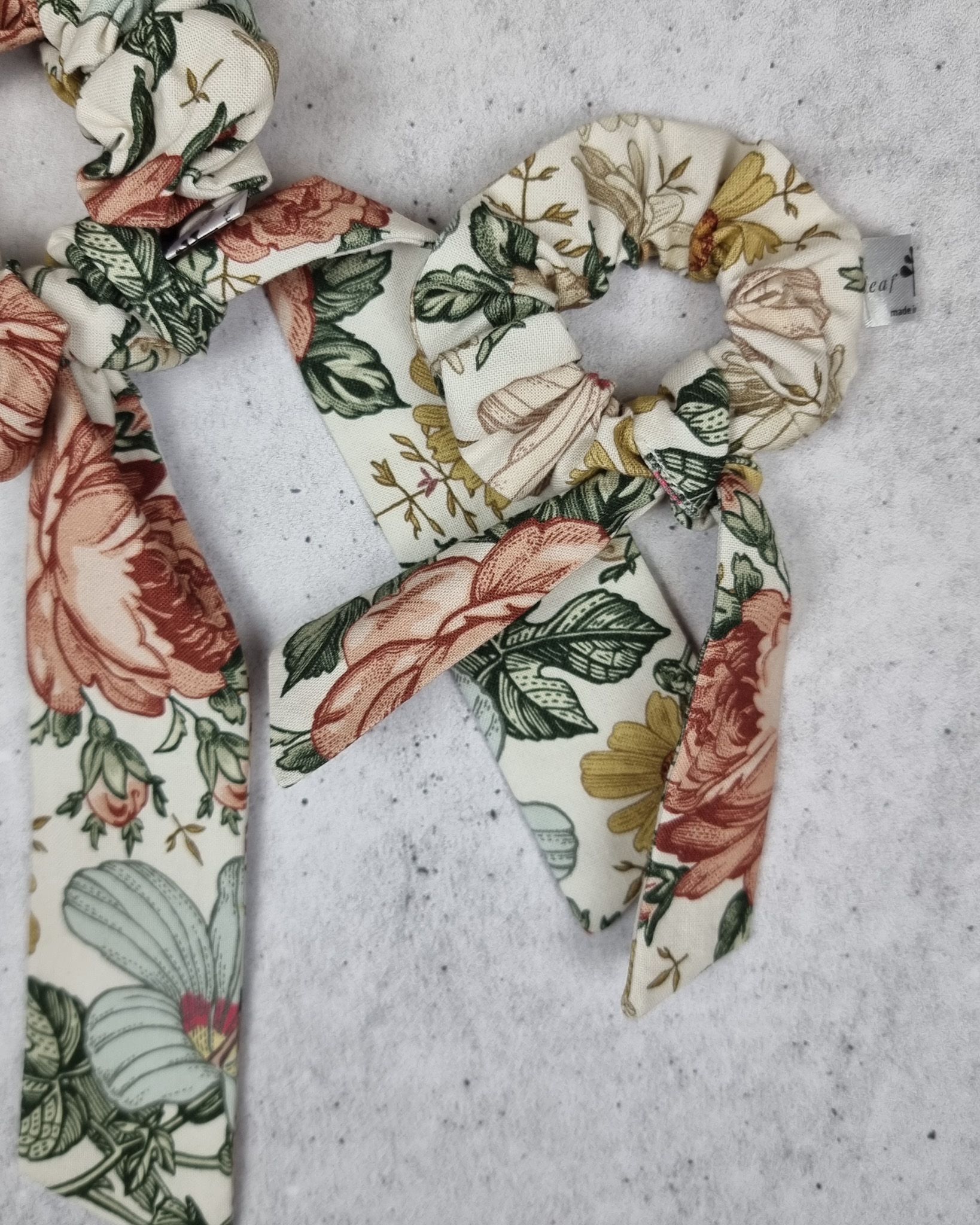 Frotka ze wstążką bawełniana - vintage flowers