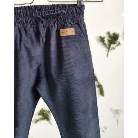Sztruksowe spodnie sportowe z gumkami - jeans