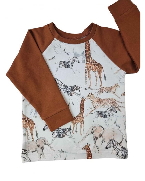 Bluza dresowa safari na rudym
