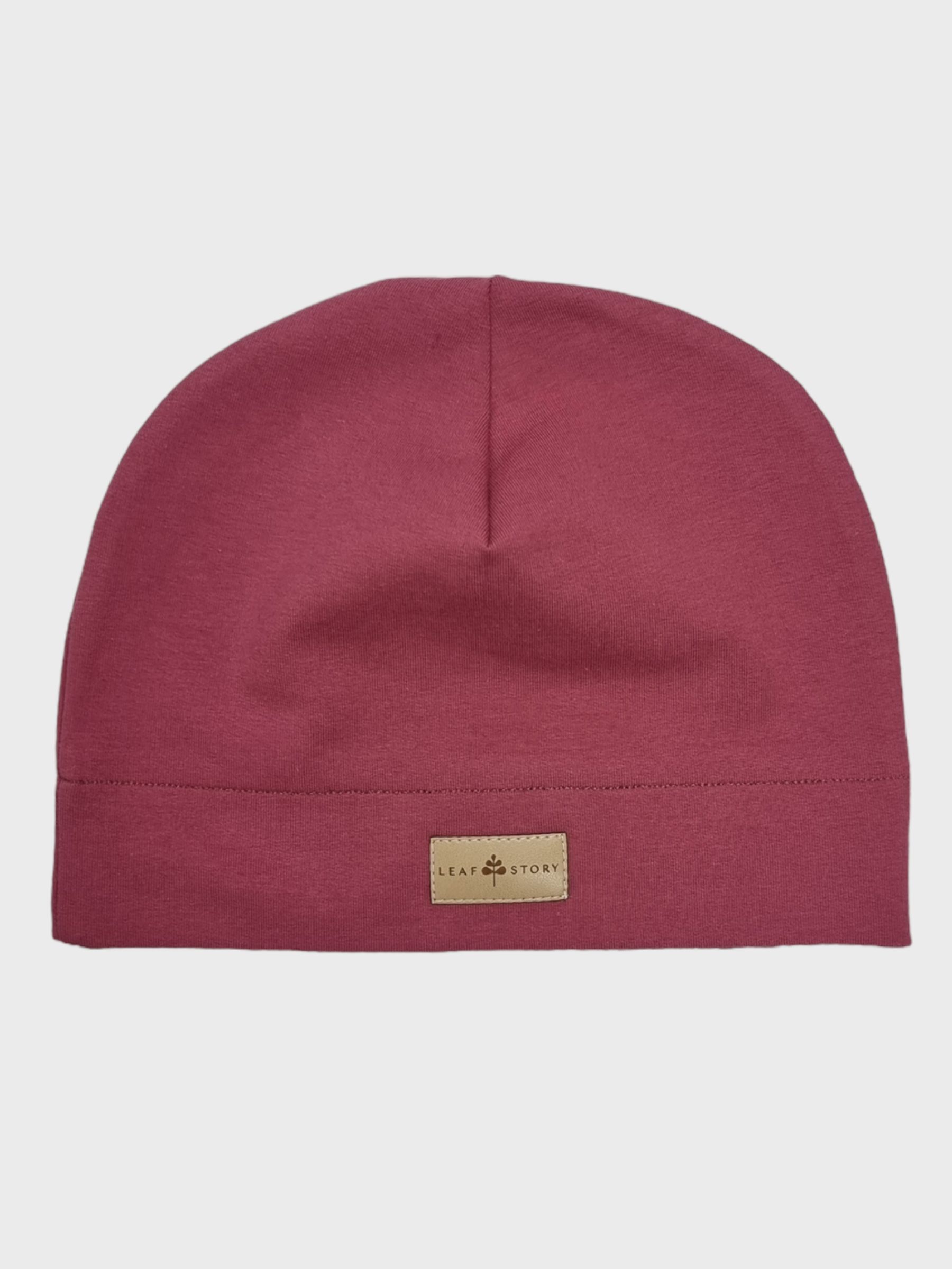 Krótka czapka dresowa - różowy