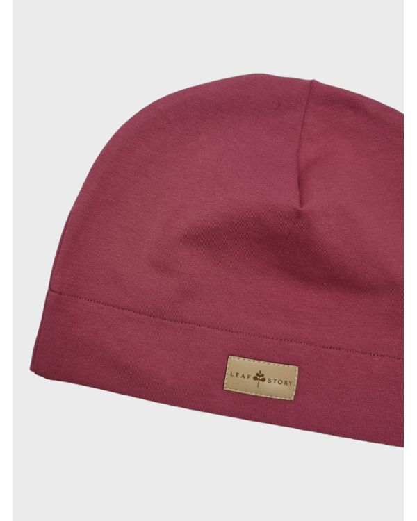 Krótka czapka dresowa - różowy