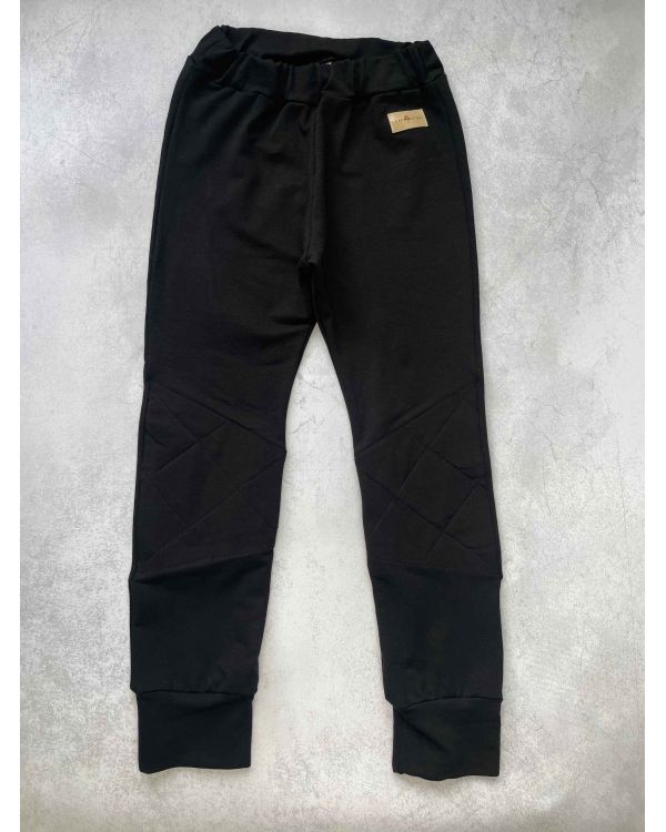 Spodnie dresowe z usztywnianymi kolanami - czarne