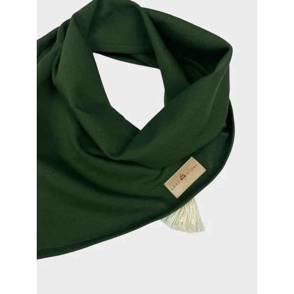 Chusta dresowa trójkątna z chwostami - khaki - MAŁA