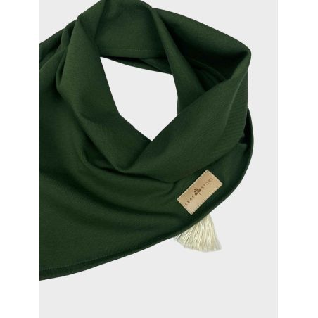 Chusta dresowa trójkątna z chwostami - khaki - MAŁA