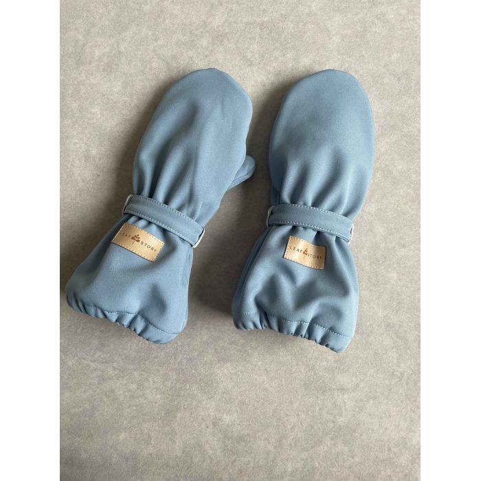 Wysokie rękawiczki softshellowe z regulacją bez sznurka - baby blue