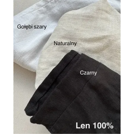 Zaprojektuj - Lniane szorty z prostą nogawką i kieszeniami - czarny