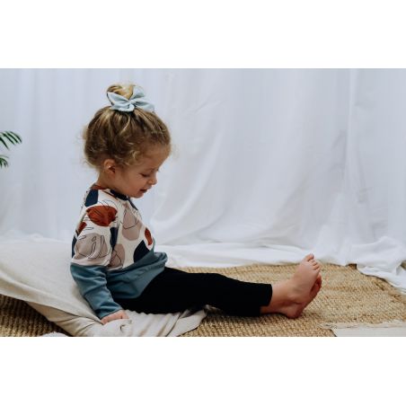 Legginsy jerseyowe - czarne - 74/80