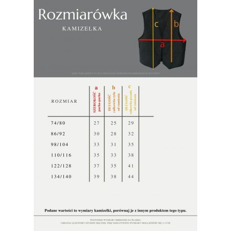 Lniana kamizelka Federico - naturalna - 122/128
