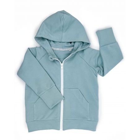 Bluza z kapturem LEAF YOUR LIFE - NIEBIESKI - 74-80