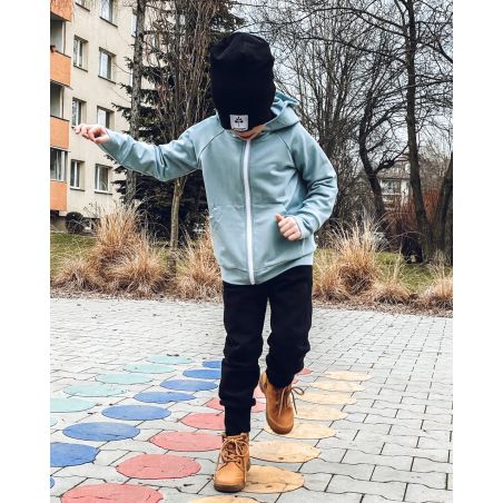 Bluza z kapturem LEAF YOUR LIFE - NIEBIESKI - 74-80
