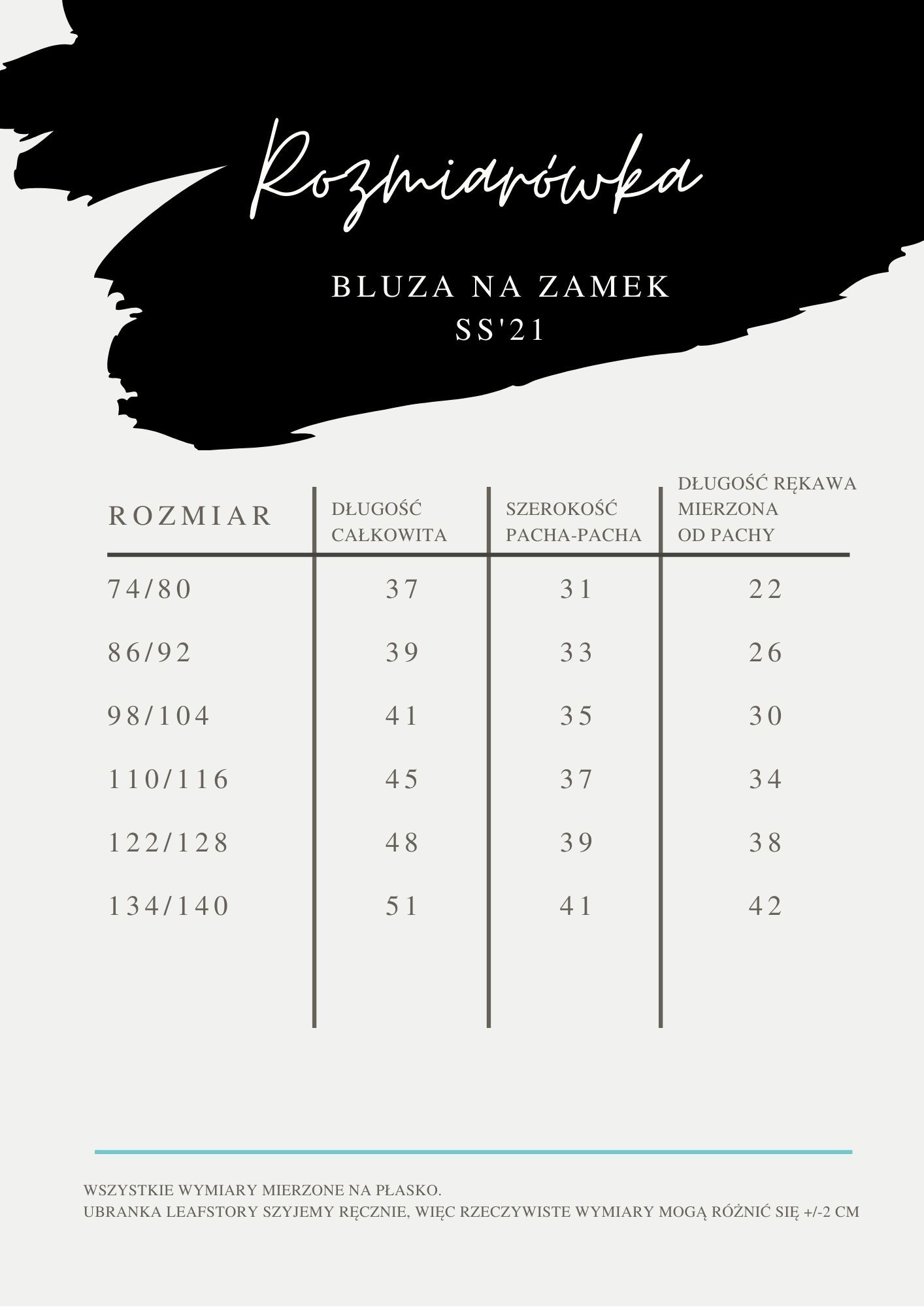 BLUZA BOMBERKA LEAF YOUR LIFE - CZARNA - 98/104