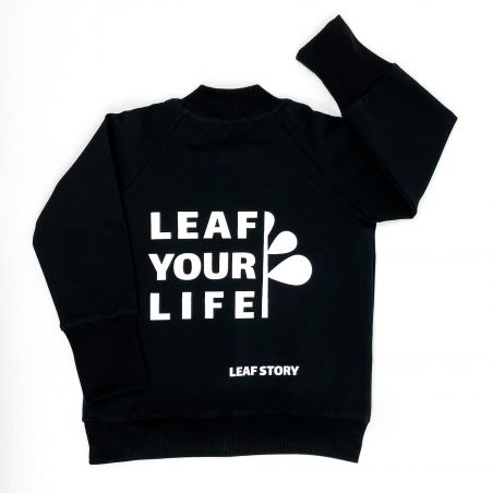 BLUZA BOMBERKA LEAF YOUR LIFE - CZARNA - 98/104