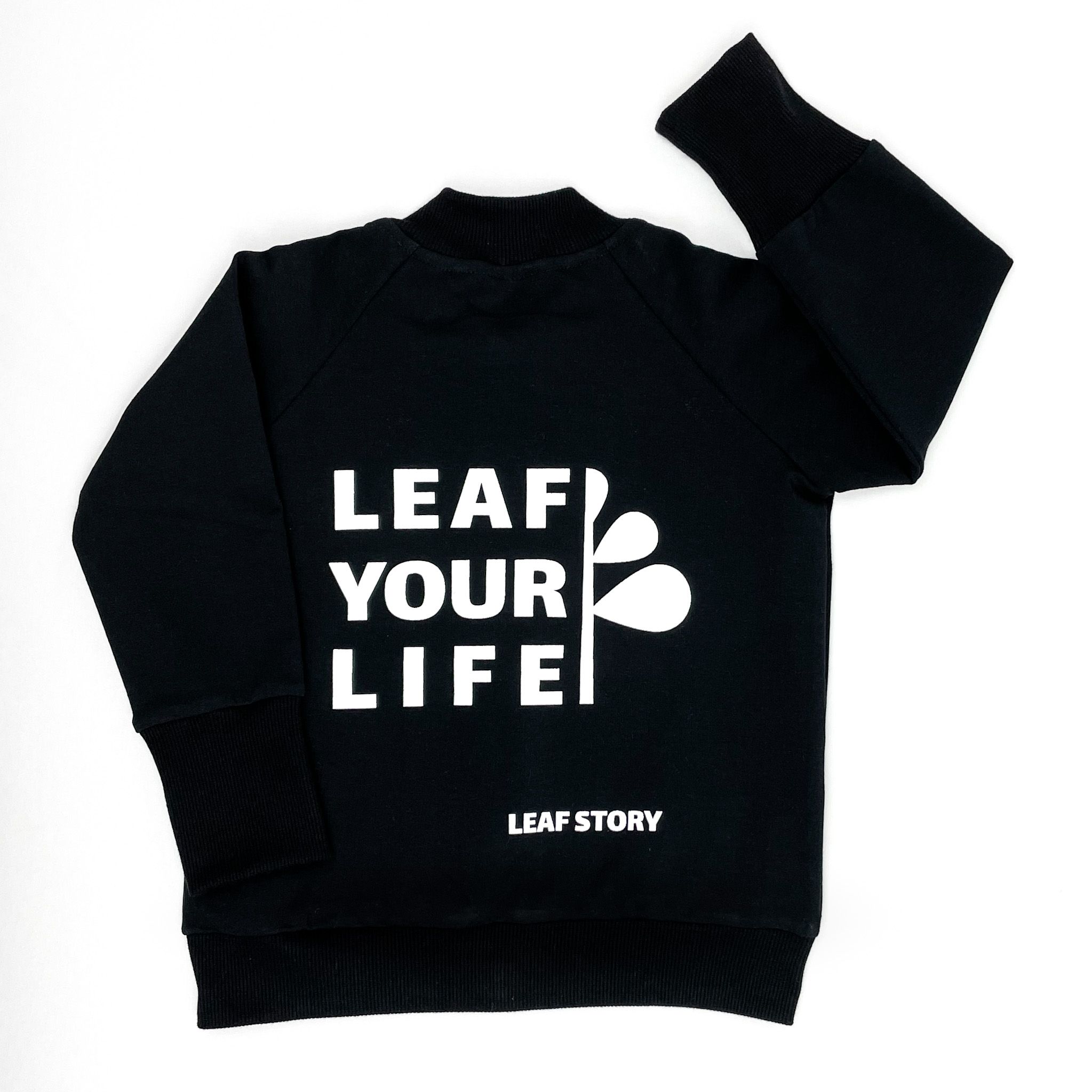 BLUZA BOMBERKA LEAF YOUR LIFE - CZARNA - 98/104