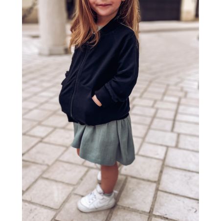 BLUZA BOMBERKA LEAF YOUR LIFE - CZARNA - 98/104