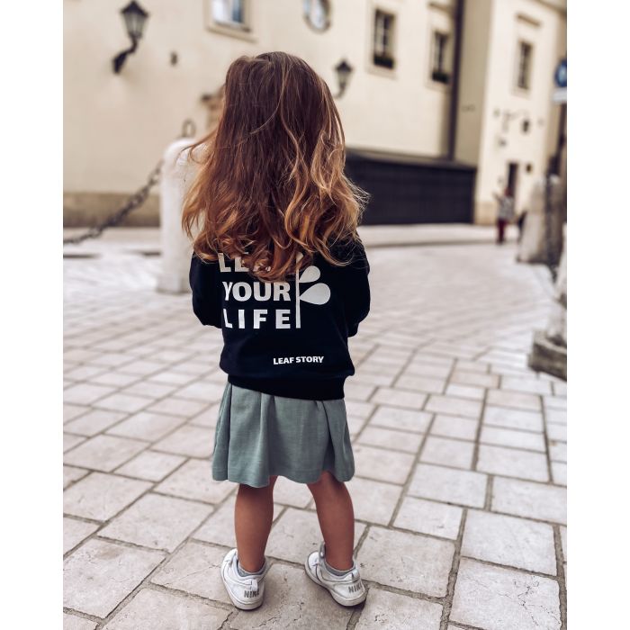 BLUZA BOMBERKA LEAF YOUR LIFE - CZARNA - 98/104