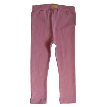 Legginsy z bawełny organicznej - getry - jerseyowe - wrzosowy róż - 74/80