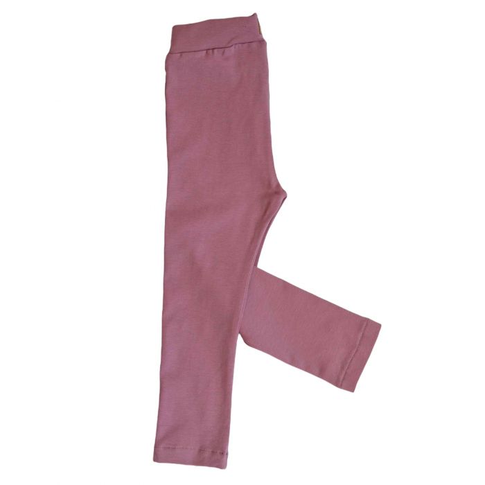 Legginsy z bawełny organicznej - getry - jerseyowe - wrzosowy róż - 74/80