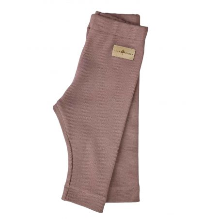 Legginsy prążkowane GRUBSZE - wrzos - 86/92