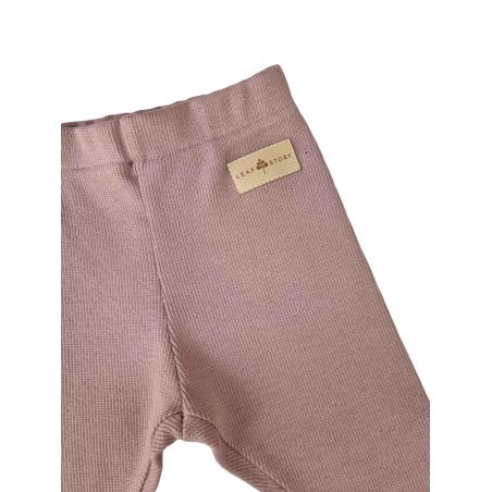 Legginsy prążkowane GRUBSZE - wrzos - 86/92