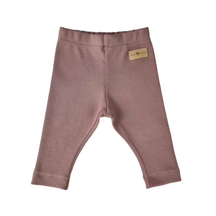 Legginsy prążkowane GRUBSZE - wrzos - 86/92