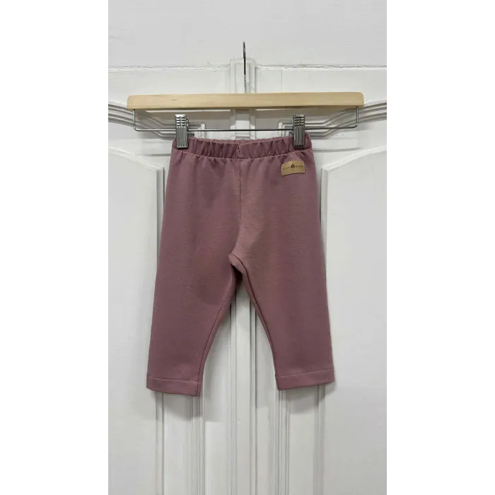 Legginsy dresowe wrzosowy - 74/80