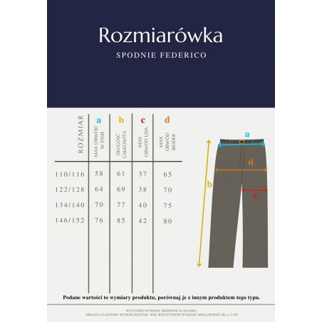 Eleganckie spodnie lniane Federico - czarne - 98/104