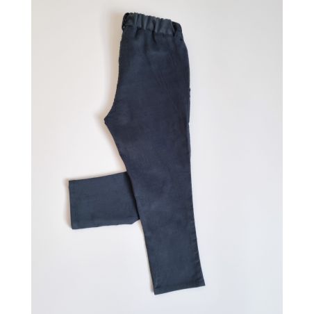 Sztruksowe spodnie ze szlufkami i regulacją pasa - jeans - 86/92