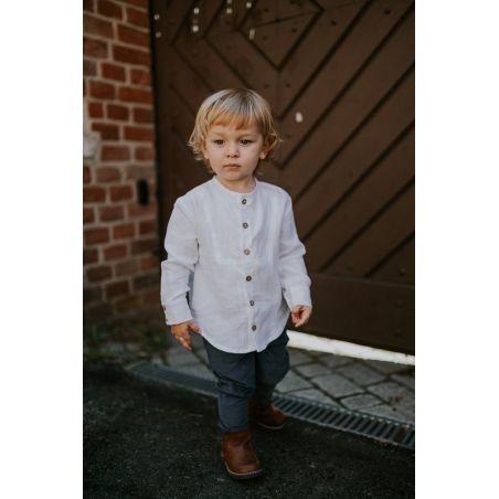 Sztruksowe spodnie ze szlufkami i regulacją pasa - jeans - 86/92