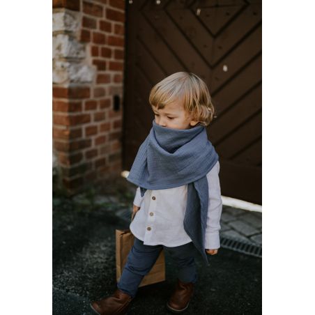 Sztruksowe spodnie ze szlufkami i regulacją pasa - jeans - 86/92