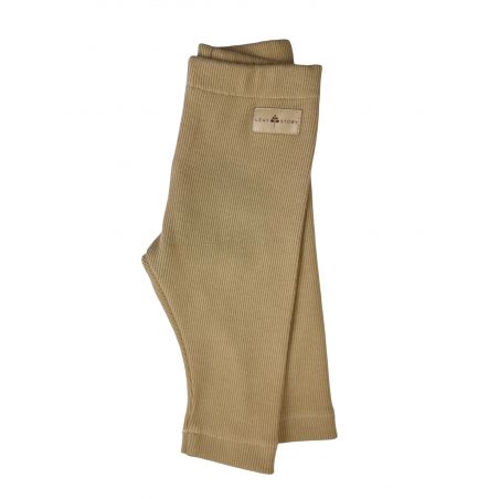 Legginsy prążkowane GRUBSZE - piaskowy beż - 62/68
